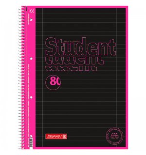 Тетрадь Brunnen Student Premium Black Neon в линейку А4