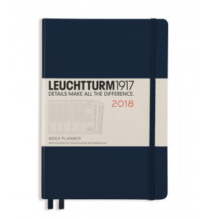 Leuchtturm1917 Еженедельник на 2018 год, неделя на развороте (вертикальный) Medium