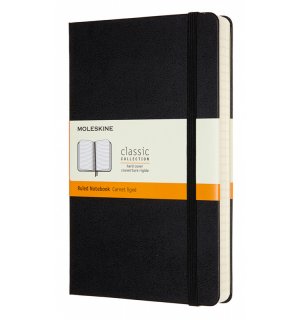 Записная книжка Moleskine Classic Expended (в линейку), Large, черная