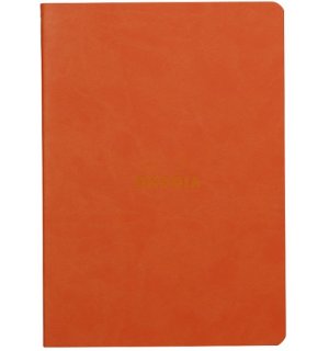 Rhodia Rhodiarama тетрадь на сшивке, мандариновый (в точку)  A5