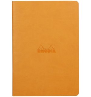 Rhodia Rhodiarama тетрадь на сшивке, оранжевый (в точку)  A5