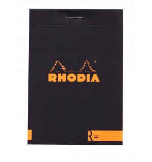Rhodia Блокнот  Basics R №12 черный (нелинованный) А6