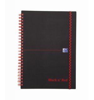 Тетрадь Oxford Black n' Red Wirebound пластиковая обложка A5