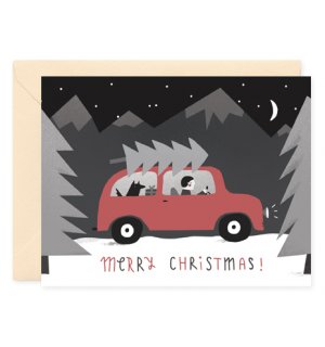 Открытка "Christmas Car" C6