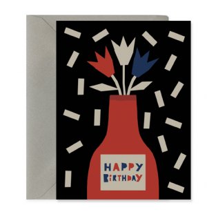 Открытка "Happy Birthday - vase" C6