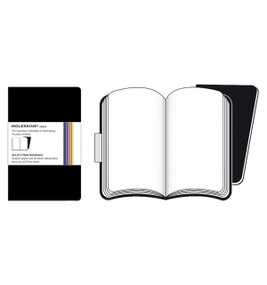 Записная книжка Moleskine Volant (нелинованная, 2 шт.), Pocket, черная