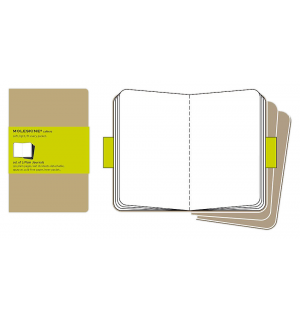 Записная книжка Moleskine Cahier (нелинованная, 3 шт.), XLarge, бежевая