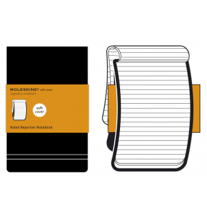 Блокнот Moleskine Reporter Soft (в линейку), Large, черная