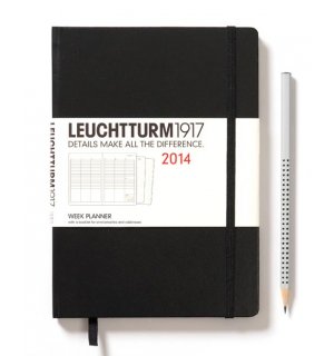 Leuchtturm1917 Еженедельник на 2014 год, неделя на развороте (вертикальный) (Распродажа) Medium