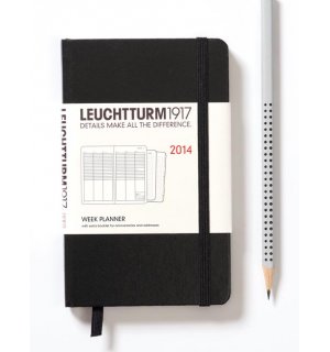 Leuchtturm1917 Еженедельник на 2014 год, неделя на развороте (вертикальный) (Распродажа) Pocket