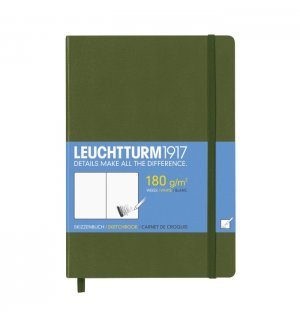 Leuchtturm1917 Medium Sketchbook Army (хаки)