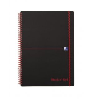 Тетрадь Oxford Black n' Red Wirebound пластиковая обложка A4