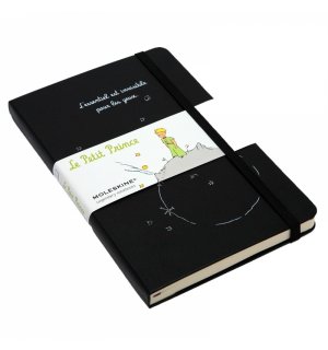 Записная книжка Moleskine Le Petit Prince (нелинованная), Large, черная
