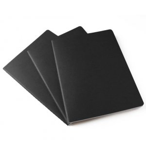 Записная книжка Moleskine Cahier (нелинованная, 3 шт.), XLarge, черная