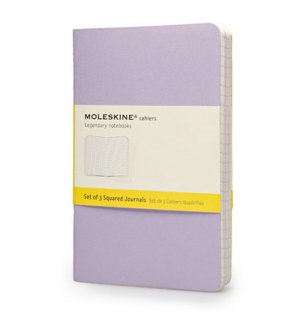 Записная книжка Moleskine Cahier (в клетку, 3 шт.), Pocket, пастельный набор