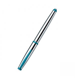 Cleo Skribent Chiffre 2000 Aqua Blue ручка перьевая F (голубой / хром)