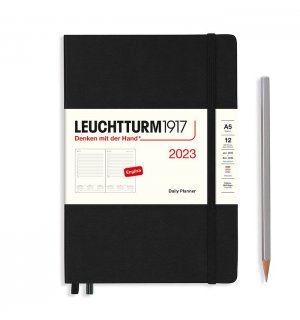 Leuchtturm1917 Ежедневник на 2023 год, Black (черный) день на странице Medium