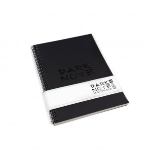 Dark Note Black Тетрадь-скетчбук на спирали (c серыми листами) A6