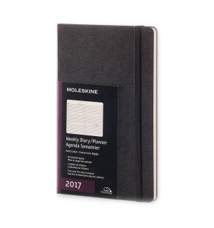 Еженедельник Moleskine Classic (горизонтальный, 2017), Pocket, черный