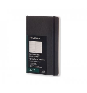 Еженедельник Moleskine Classic Soft (2017), Large, черный