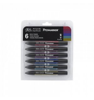 Winsor & Newton Promarker Набор маркеров 6 насыщенных оттенков (x6) 