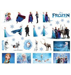 Холодное Сердце (Frozen). Лист виниловых наклеек А4