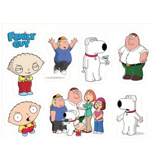 Гриффины (Family Guy). Лист виниловых наклеек А4