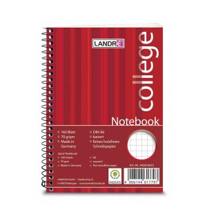 Тетрадь на спирали Landre College Notebook А6