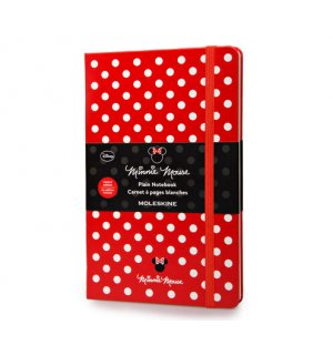 Moleskine Minnie Mouse, записная книжка, нелинованная, Large, красная