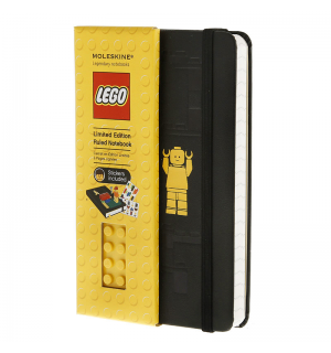 Записная книжка Moleskine Lego в линейку (черная)