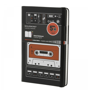 Записная книжка Moleskine Audiocassette в линейку (черная)