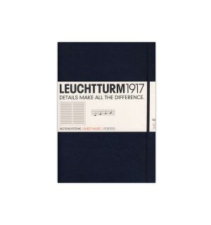 Leuchtturm1917 Master для записи нот - Sheet Music Notebook Black