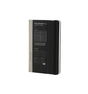 Записная книжка Moleskine Professional (в линейку), Large, чёрная