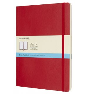 Записная книжка Moleskine Classic Soft (в точку), XLarge, красная