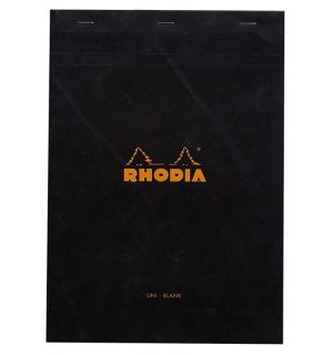 Rhodia Black Blank Pad №18 A4