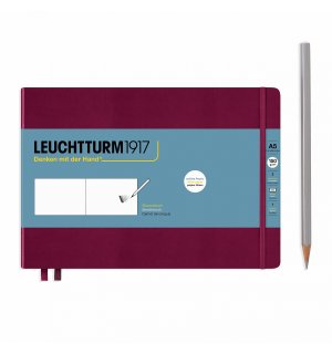 Leuchtturm1917 Medium Landscape Sketchbook Port Red (горизонтальный, винный) А5