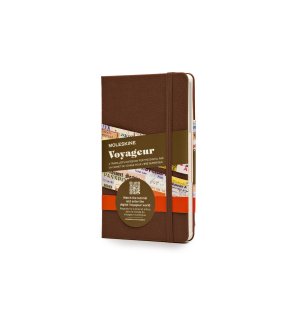 Записная книжка Moleskine Voyageur, Large, коричневая
