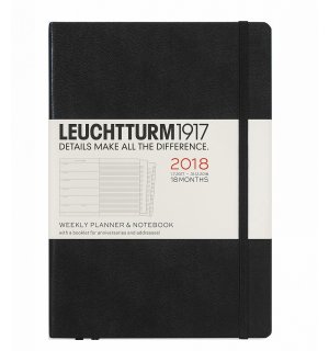 Leuchtturm1917 Еженедельник-блокнот на 2017-18 год (на 18 месяцев), неделя на странице Medium