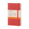 Записная книжка Moleskine Classic (в линейку), Pocket, красно-оранжевая