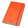 Cartesio Orange Medium — итальянская записная книжка с кожаной обложкой оранжево