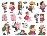 Гравити Фоллз (Gravity Falls). Лист виниловых наклеек А4