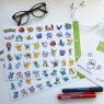 Покемоны (Pokemon). Лист виниловых наклеек А4