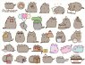 Котейка Pusheen (Pusheen). Лист виниловых наклеек А4