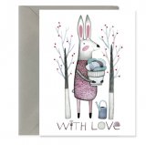 Открытка "With love - rabbit" C6