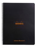 Rhodia Classic черная тетрадь на спирали (в точку)  A4 