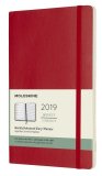 Moleskine Еженедельник Classic Soft WKNT (2019), Large, красный