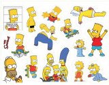 Симпсоны (The Simpsons). Лист виниловых наклеек А4