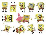 Губка Боб (Sponge Bob). Лист виниловых наклеек А4