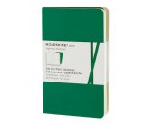 Записная книжка Moleskine Volant (нелинованная, 2 шт.), XSmall, зеленая