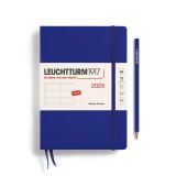 Leuchtturm1917 Еженедельник на 2025 год, неделя на развороте Ink (Чернильный) Medium